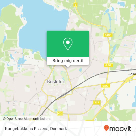 Kongebakkens Pizzeria, Knud Den Stores Vej 35 4000 Roskilde kort