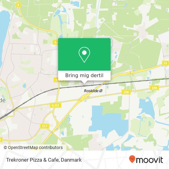 Trekroner Pizza & Cafe, Trekroner Centervej 63 4000 Roskilde kort