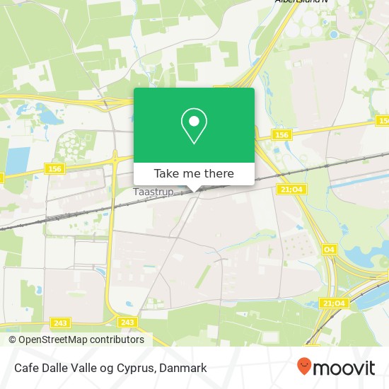 Cafe Dalle Valle og Cyprus, Taastrup Torv 14 2630 Høje Taastrup kort