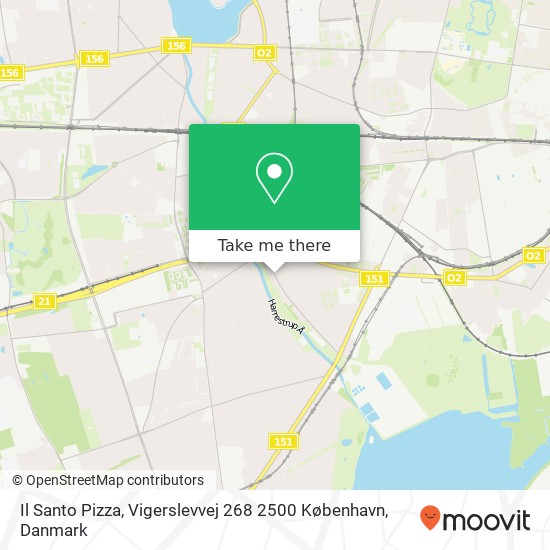 Il Santo Pizza, Vigerslevvej 268 2500 København kort