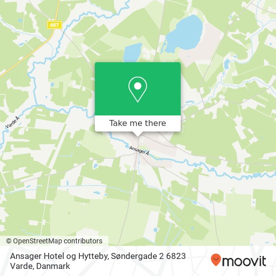 Ansager Hotel og Hytteby, Søndergade 2 6823 Varde kort