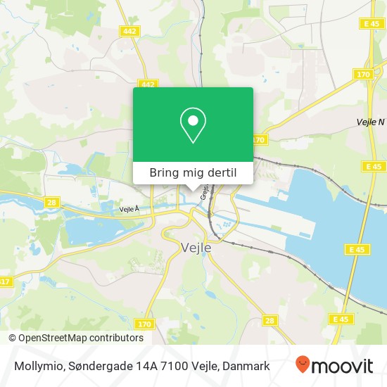Mollymio, Søndergade 14A 7100 Vejle kort