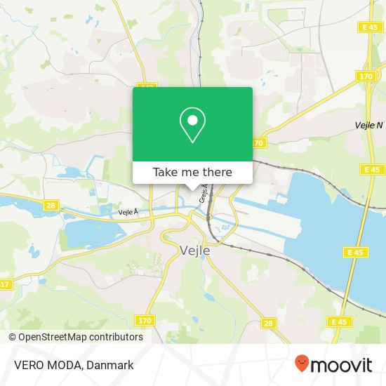 VERO MODA, Søndergade 1 7100 Vejle kort