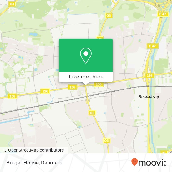 Burger House, Hovedvejen 139 2600 Glostrup kort