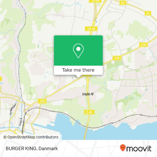 BURGER KING, Horsensvej 121 7100 Vejle kort