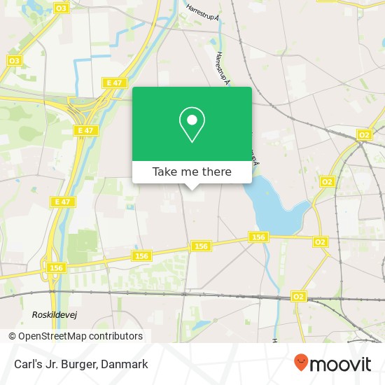 Carl's Jr. Burger, Rødovre Centrum 2610 Rødovre kort