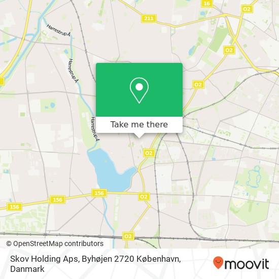 Skov Holding Aps, Byhøjen 2720 København kort