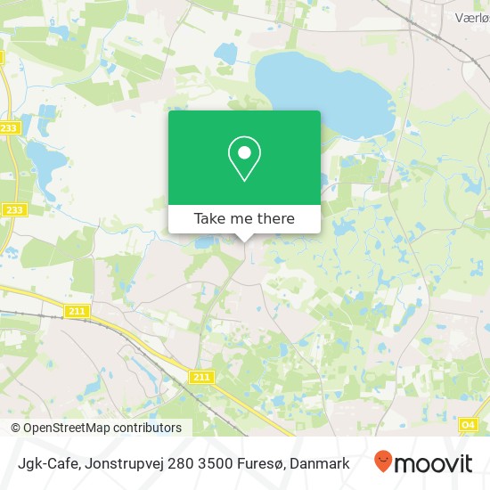 Jgk-Cafe, Jonstrupvej 280 3500 Furesø kort