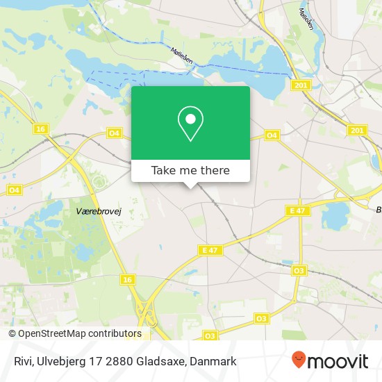 Rivi, Ulvebjerg 17 2880 Gladsaxe kort