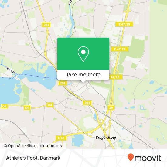 Athlete's Foot, 2800 Kongens Lyngby kort