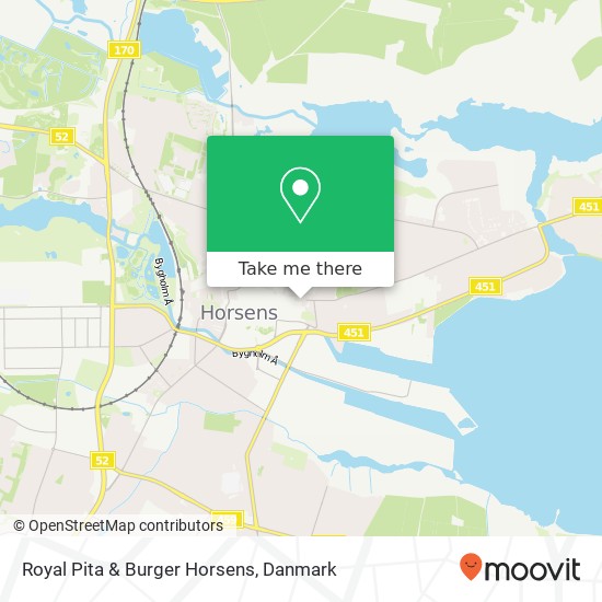Royal Pita & Burger Horsens, Kattesund 18 8700 Horsens kort