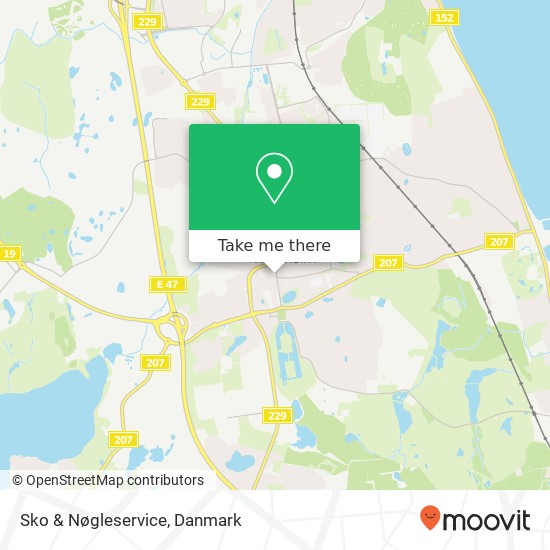 Sko & Nøgleservice, Hørsholm Midtpunkt 141 2970 Hørsholm kort