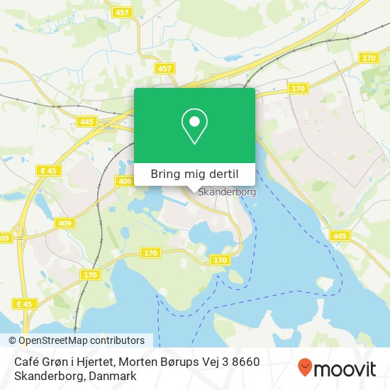 Café Grøn i Hjertet, Morten Børups Vej 3 8660 Skanderborg kort