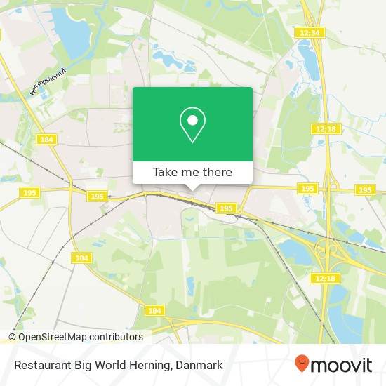 Restaurant Big World Herning, Fonnesbechsgade 18 7400 Herning kort