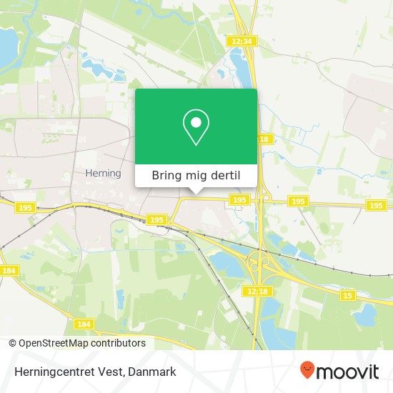 Herningcentret Vest kort