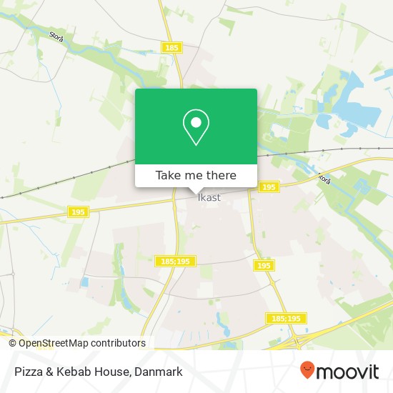 Pizza & Kebab House, Vestergade 22 7430 Ikast-Brande kort