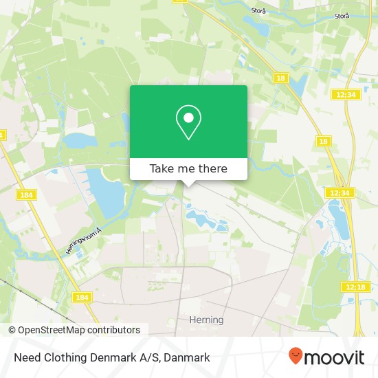 Need Clothing Denmark A / S, Hammershusvej 12B 7400 Herning kort