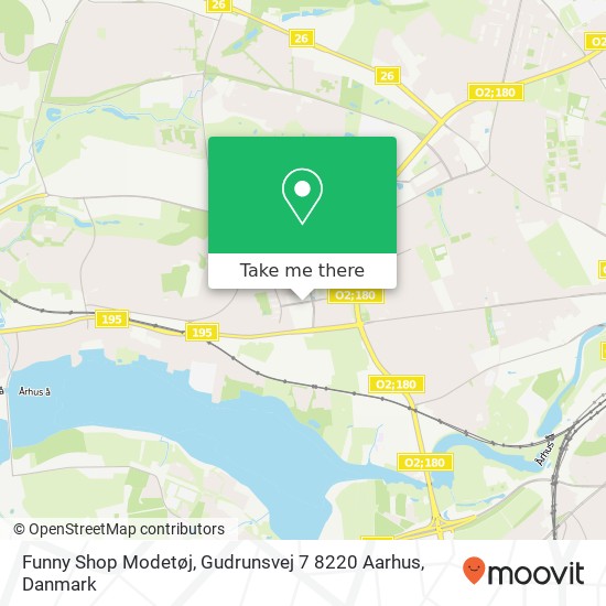 Funny Shop Modetøj, Gudrunsvej 7 8220 Aarhus kort