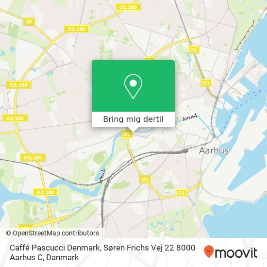 Caffé Pascucci Denmark, Søren Frichs Vej 22 8000 Aarhus C kort