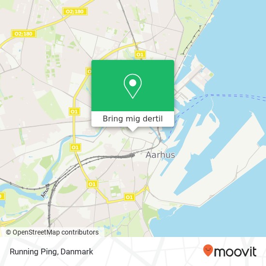 Running Ping, Frederiksgade 73 8000 Aarhus C kort