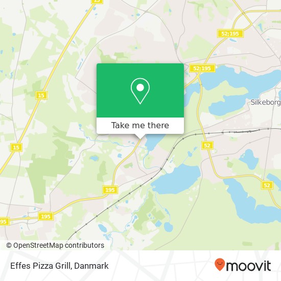 Effes Pizza Grill, Vestre Ringvej 26 8600 Silkeborg kort