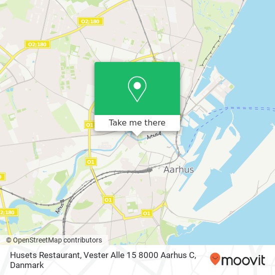 Husets Restaurant, Vester Alle 15 8000 Aarhus C kort