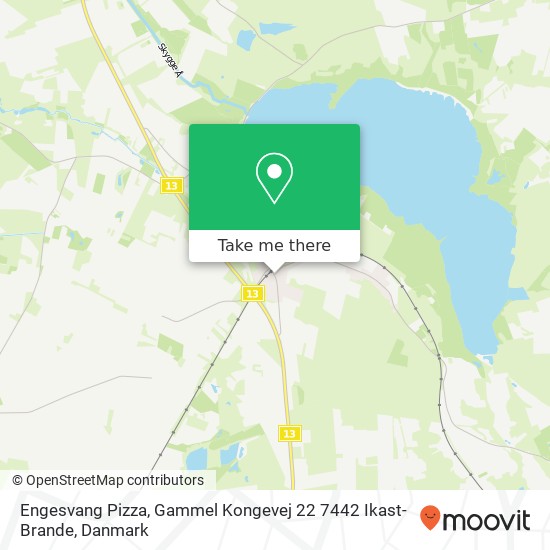 Engesvang Pizza, Gammel Kongevej 22 7442 Ikast-Brande kort