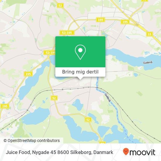 Juice Food, Nygade 45 8600 Silkeborg kort