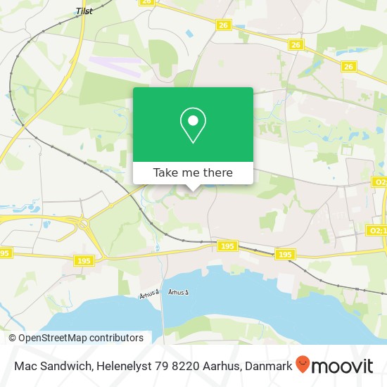 Mac Sandwich, Helenelyst 79 8220 Aarhus kort