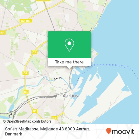 Sofie's Madkasse, Mejlgade 48 8000 Aarhus kort