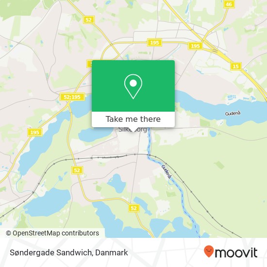 Søndergade Sandwich, Søndergade 5 8600 Silkeborg kort