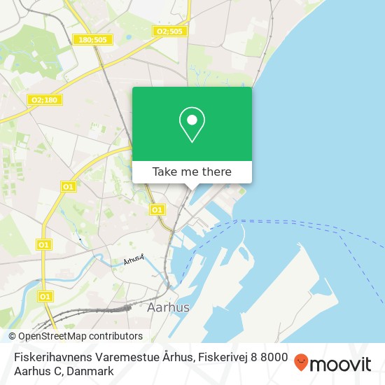 Fiskerihavnens Varemestue Århus, Fiskerivej 8 8000 Aarhus C kort