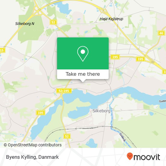 Byens Kylling, Nylandsvej 31 8600 Silkeborg kort