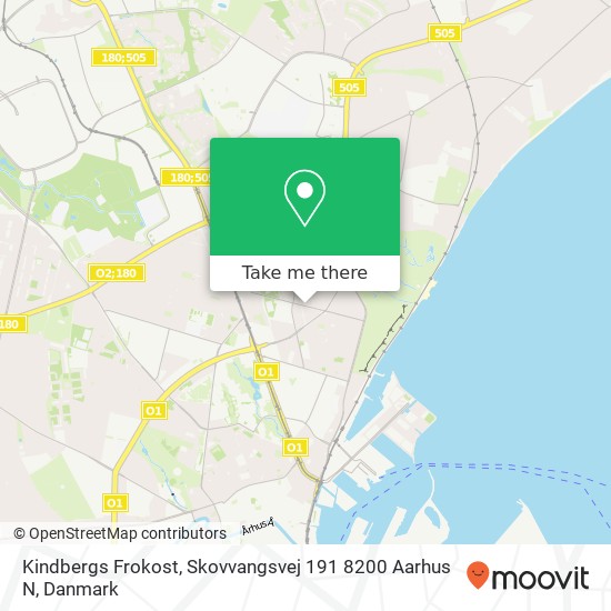 Kindbergs Frokost, Skovvangsvej 191 8200 Aarhus N kort