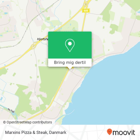 Marxins Pizza & Steak, Stavneagervej 35 8250 Aarhus kort