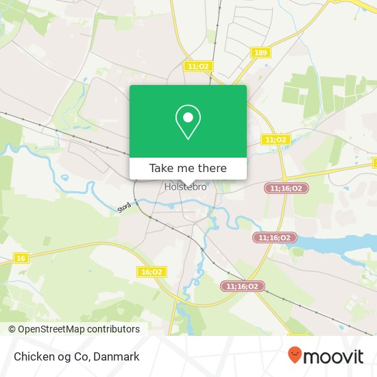 Chicken og Co, Horsstræde 3 7500 Holstebro kort