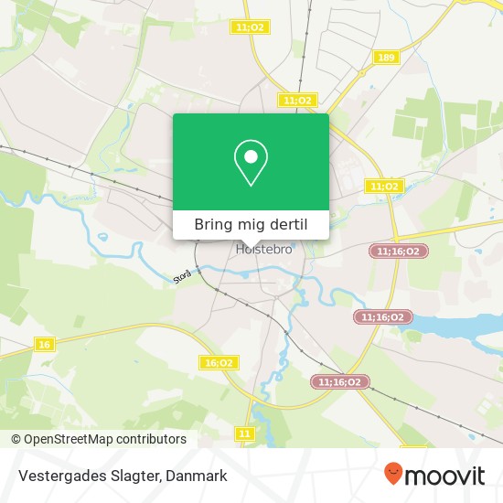 Vestergades Slagter, Vestergade 21 7500 Holstebro kort