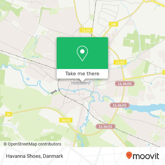 Havanna Shoes, Nørregade 9 7500 Holstebro kort