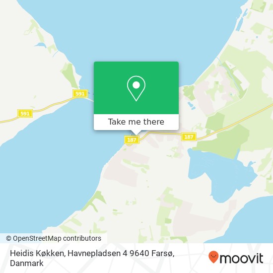 Heidis Køkken, Havnepladsen 4 9640 Farsø kort