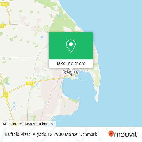 Buffalo Pizza, Algade 12 7900 Morsø kort