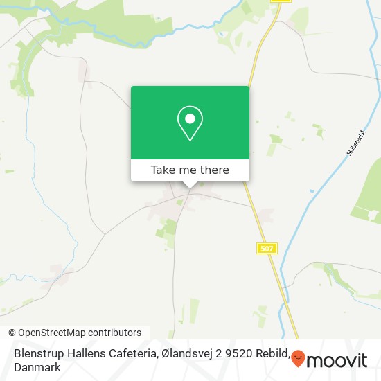 Blenstrup Hallens Cafeteria, Ølandsvej 2 9520 Rebild kort
