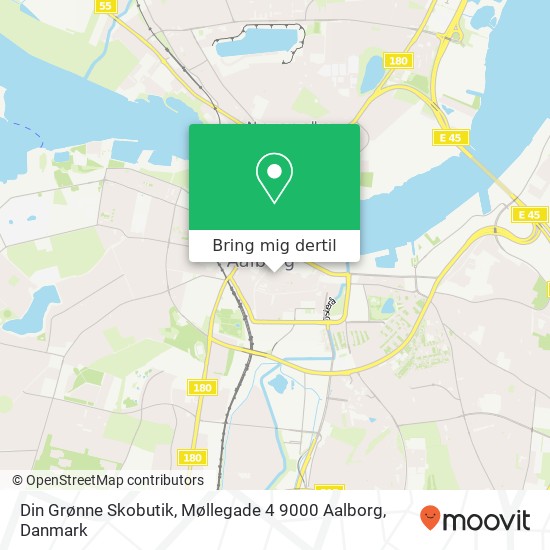 Din Grønne Skobutik, Møllegade 4 9000 Aalborg kort