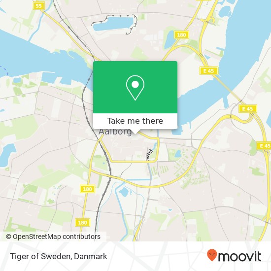 Tiger of Sweden, Nytorv 27 9000 Aalborg kort