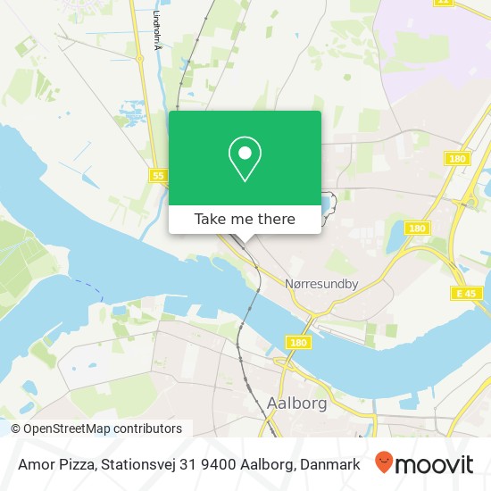 Amor Pizza, Stationsvej 31 9400 Aalborg kort