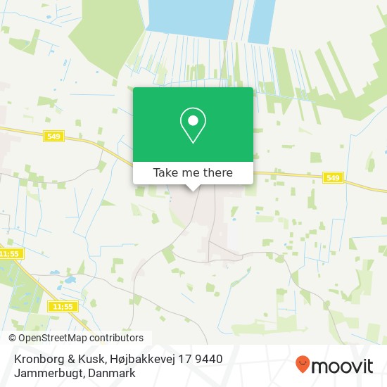 Kronborg & Kusk, Højbakkevej 17 9440 Jammerbugt kort