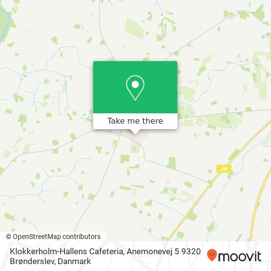 Klokkerholm-Hallens Cafeteria, Anemonevej 5 9320 Brønderslev kort