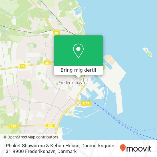 Phuket Shawarma & Kebab House, Danmarksgade 31 9900 Frederikshavn kort