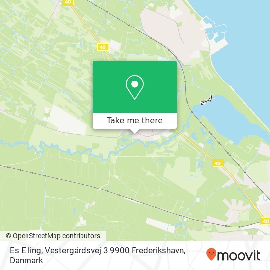 Es Elling, Vestergårdsvej 3 9900 Frederikshavn kort