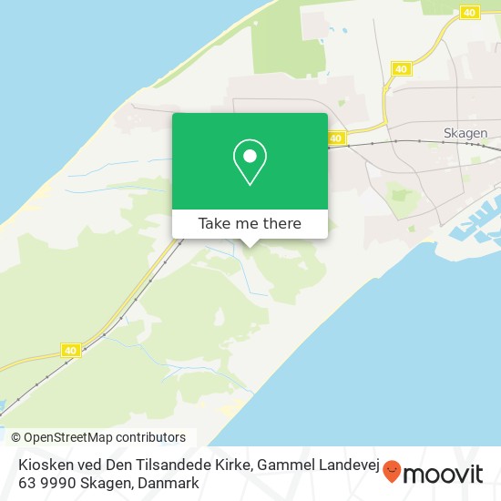 Kiosken ved Den Tilsandede Kirke, Gammel Landevej 63 9990 Skagen kort