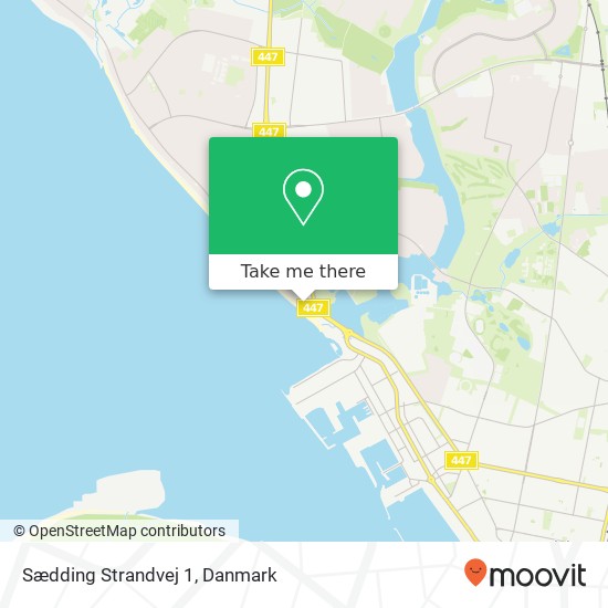 Sædding Strandvej 1 kort